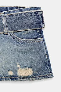SHORT EN DENIM TRF AVEC CEINTURE