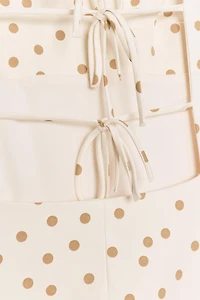 POLKA DOT TIED BACK MINI DRESS