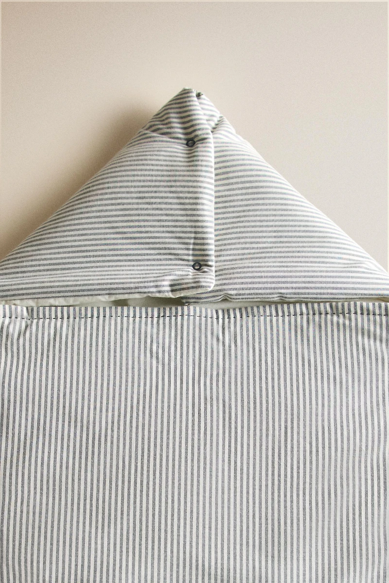 STRIPED COTTON CARRYCOT BABY WRAP