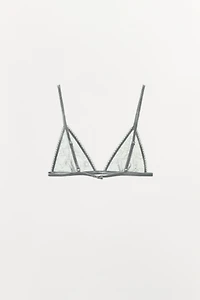 SOUTIEN-GORGE TRIANGLE EN MESH ET DENTELLE