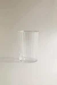 GLASS TUMBLER WITH LINES