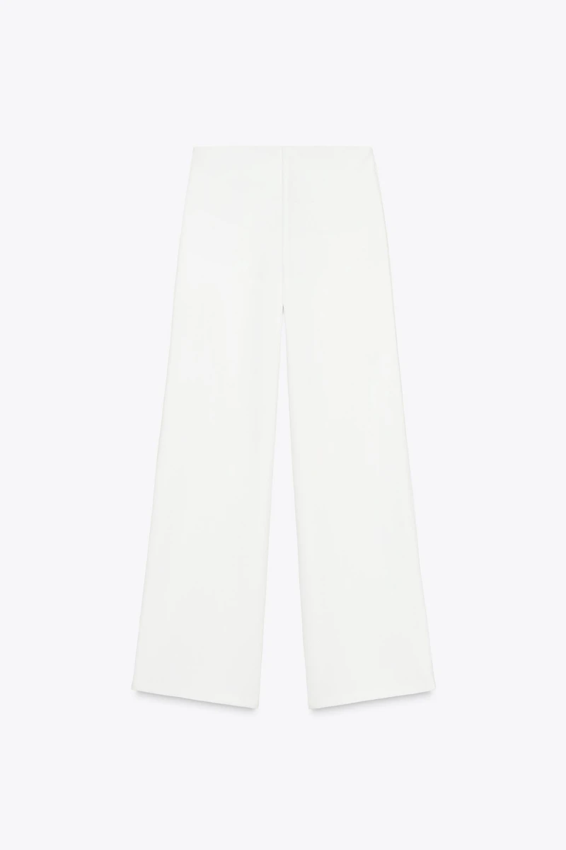 TWILL WIDE LEG PANTS