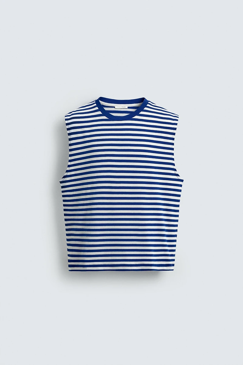 STRIPED JACQUARD TANK TOP