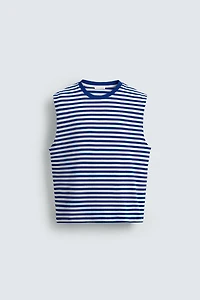 STRIPED JACQUARD TANK TOP