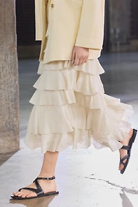 ZW COLLECTION RUFFLED MIDI SKIRT