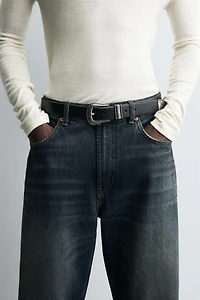 VINTAGE EFFECT LEATHER BELT