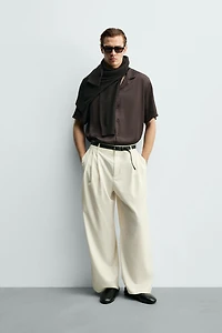 RELAXED FIT SATIN EFFECT SHIRT