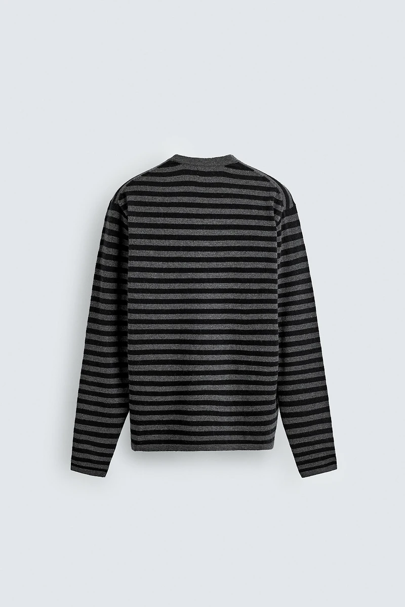 PULL À RAYURES LAINE - CACHEMIRE