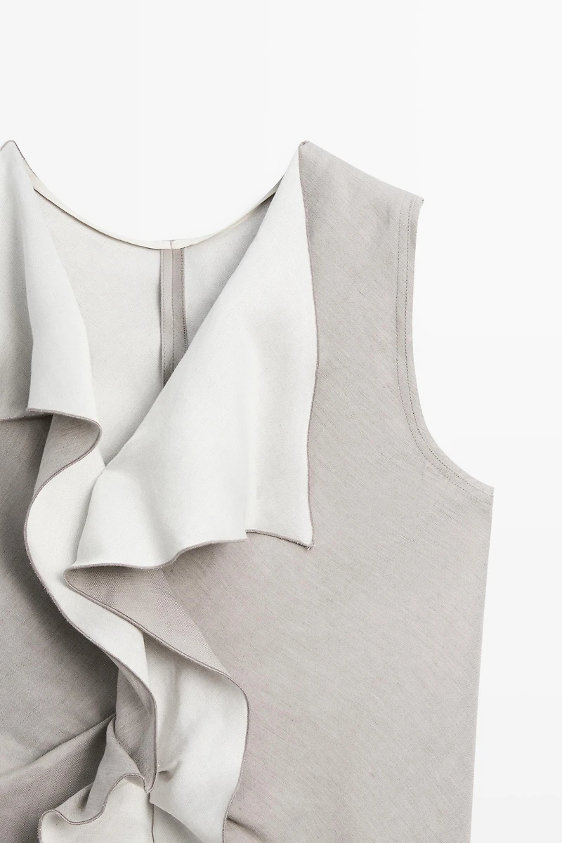 STUDIO Ruffle-detail flowing top