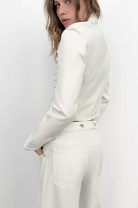 TRF FITTED BUTTON DENIM JACKET