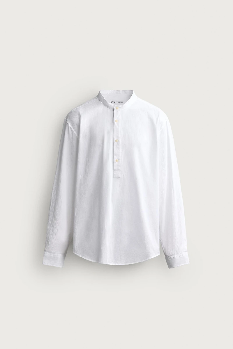 CHEMISE POLO EFFET FROISSÉ