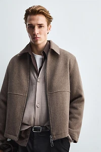 ZIPPERED TEXTURED JACKET