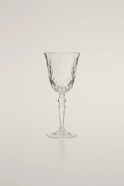 VERRE À VIN TAILLÉ CRISTALLIN
