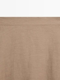 Flared midi skirt with elasticated waistband