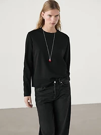 100% cotton interlock long sleeve T-shirt