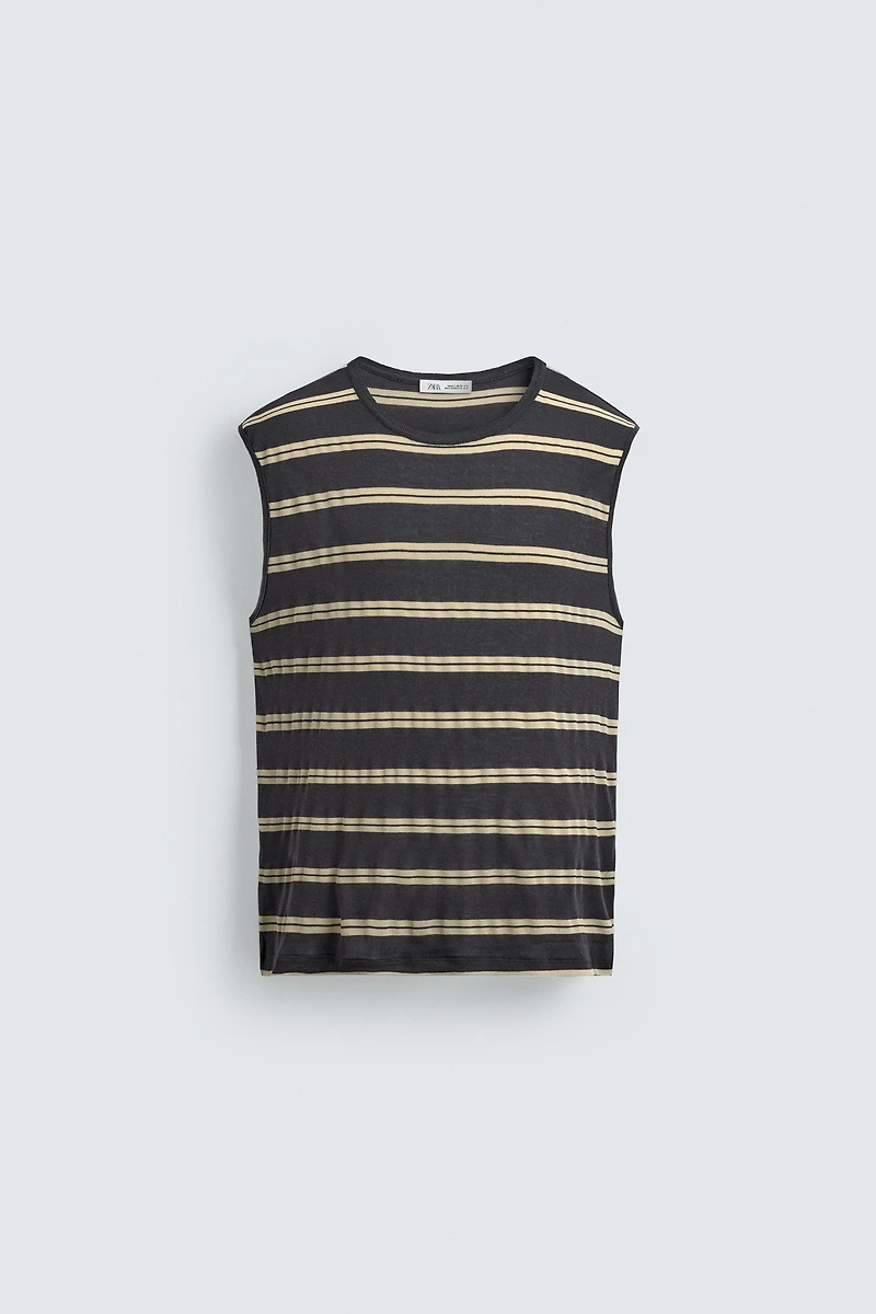STRIPED JACQUARD TANK TOP