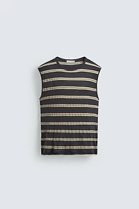 STRIPED JACQUARD TANK TOP