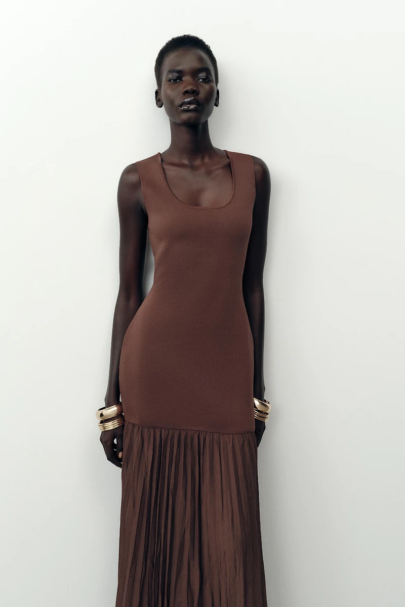 COMBINATION KNIT DRESS