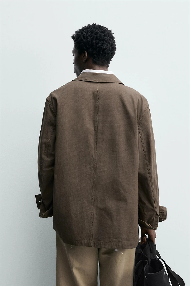 RELAXED FIT COTTON OVERSHIRT