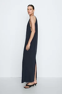 Flowing midi dress with pleats - STUDIO