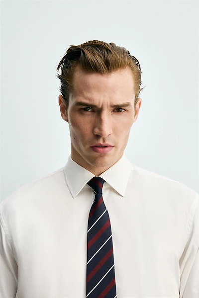 100% SILK STRIPED TIE