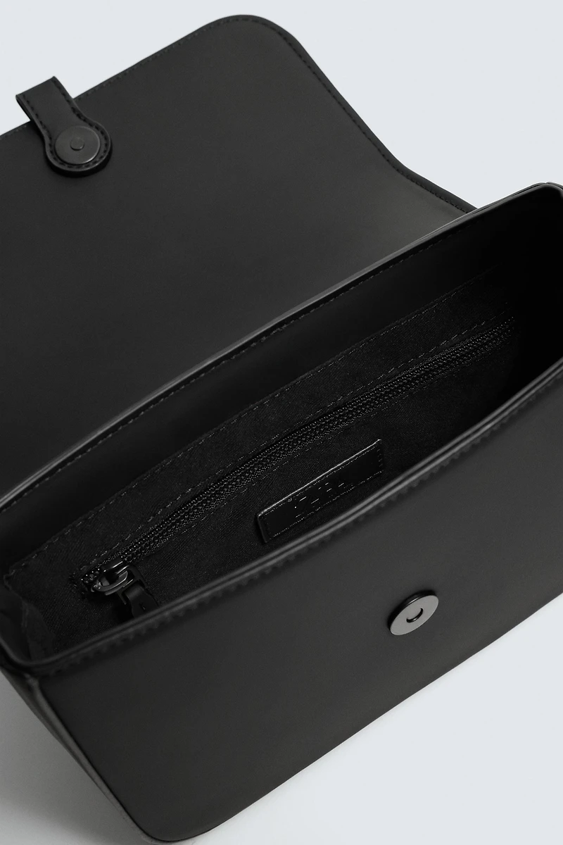 RUBBERIZED TEXTURE CROSSBODY BAG
