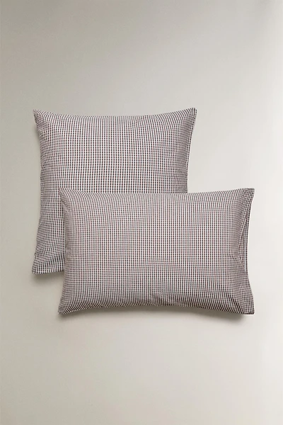 TAIE D’OREILLER ENFANT CARREAUX FIL TEINTÉ