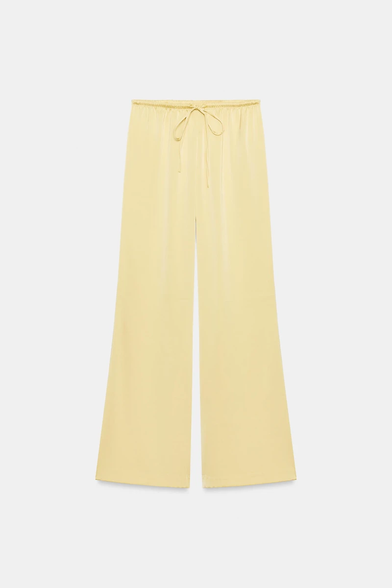 DRAWSTRING SATIN PANTS
