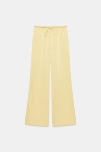 DRAWSTRING SATIN PANTS