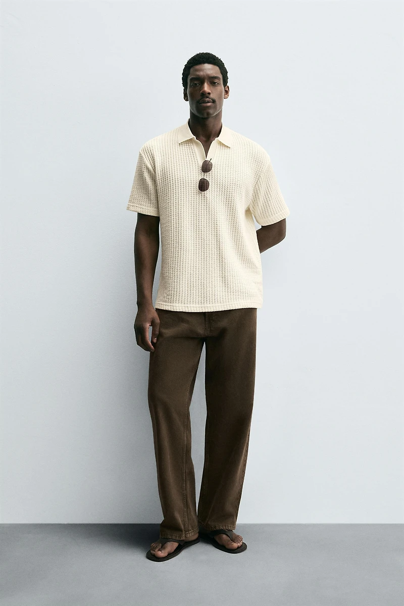 TEXTURED POLO SHIRT