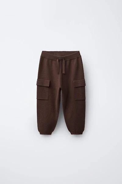 KNIT CARGO JOGGER PANTS