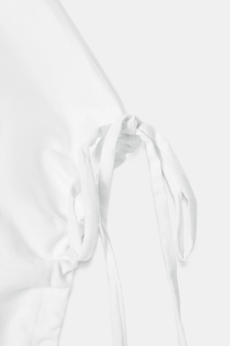 COTTON T-SHIRT WITH TIES