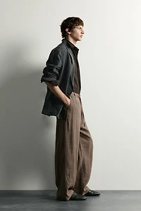 100% LINEN RELAXED FIT PANTS