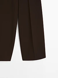 High-waist wide-leg trousers