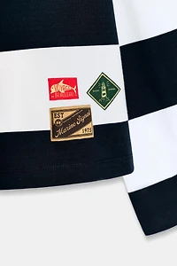 STRIPED LABEL T-SHIRT