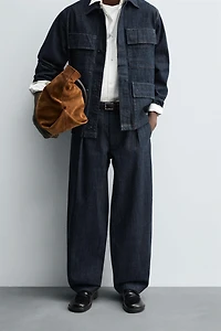 BARREL FIT DENIM CHINO PANTS