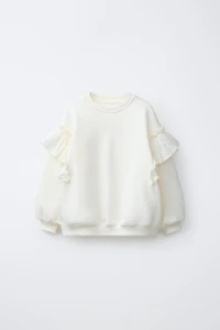 ROMANTIC RUFFLED SWEATSHIRT