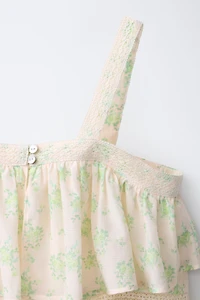 DOUBLE RUFFLE FLORAL TOP