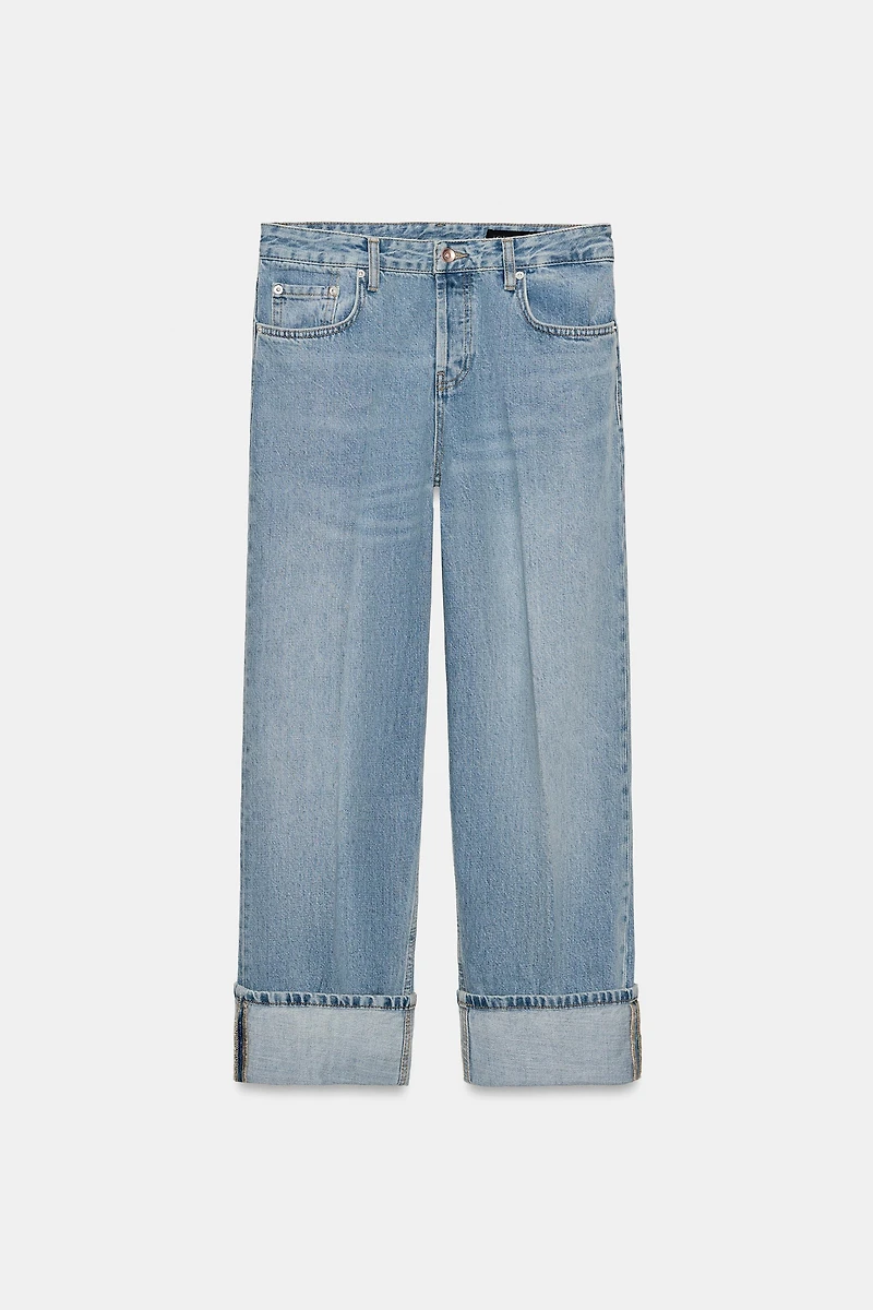 ZW COLLECTION LOW-RISE STRAIGHT LEG JEANS