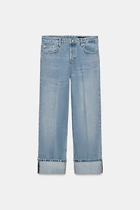 ZW COLLECTION LOW-RISE STRAIGHT LEG JEANS