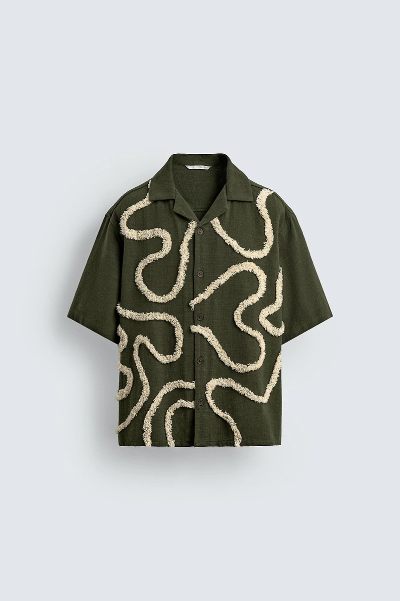 CHEMISE BRODERIES EN RELIEF