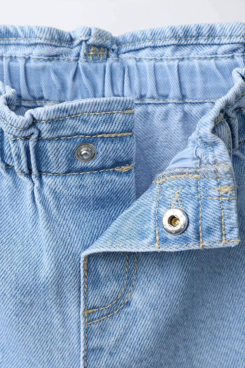 DENIM SHORTS WITH BOWS