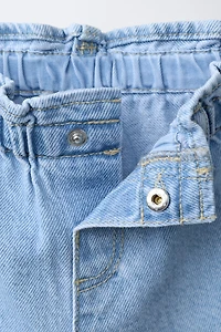 DENIM SHORTS WITH BOWS