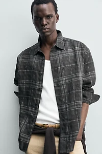 PLAID LINEN - COTTON SHIRT