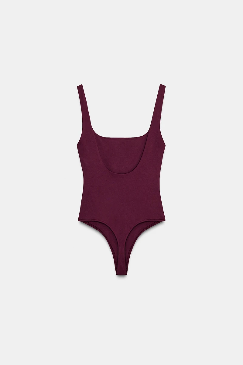 WIDE STRAP POLYAMIDE BODYSUIT