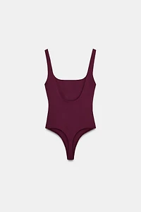 WIDE STRAP POLYAMIDE BODYSUIT