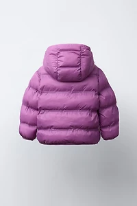 LIGHTWEIGHT HOODED PUFFER JACKET