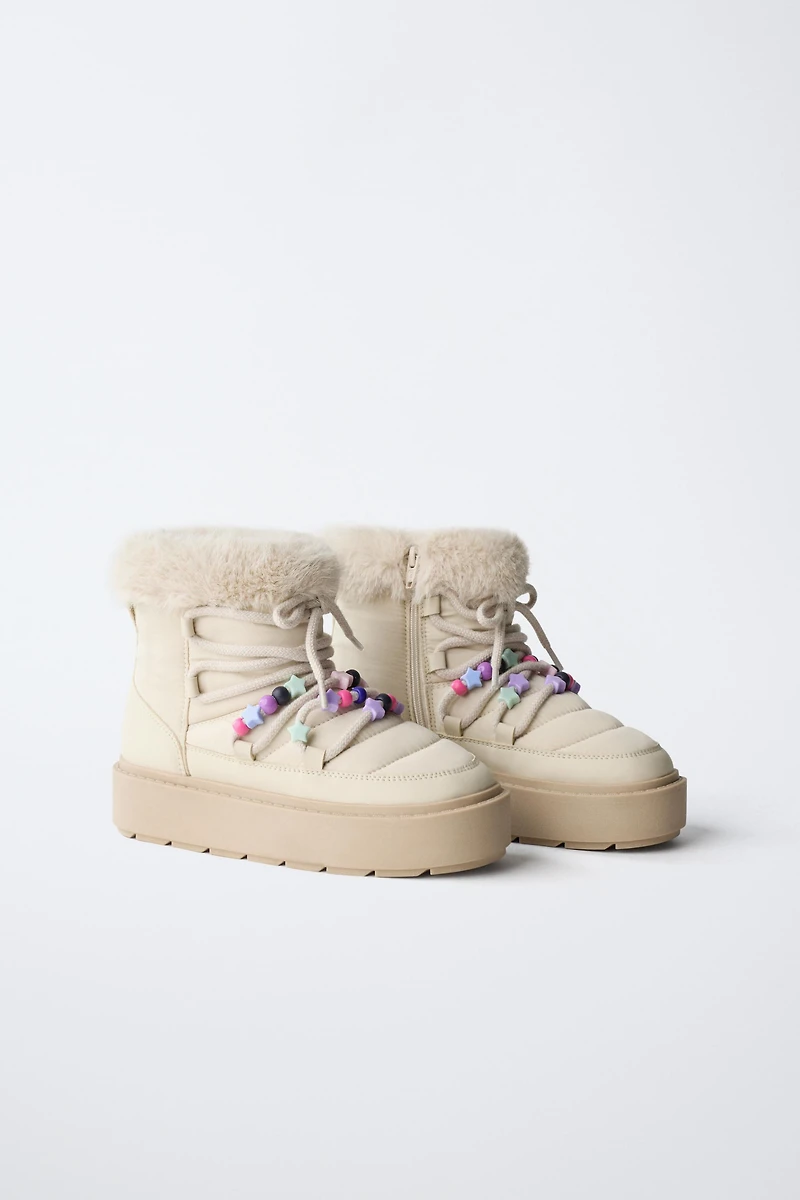 BOTTINES FANTAISIE EFFET FOURRURE