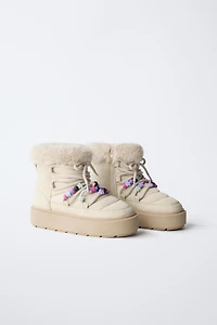 BOTTINES FANTAISIE EFFET FOURRURE