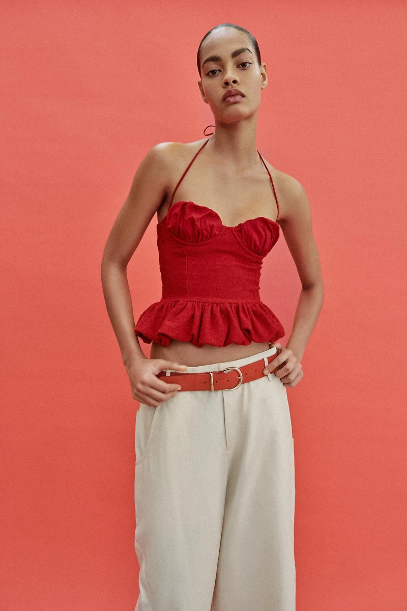 COMBINED BOUCLÉ TOP